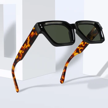 Vintage High Quality TR90 square frame polarized gafas de sol acetate sunglasses 2024