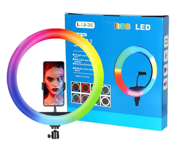 Celular Ring Light Aro De Luz Blanca 14 Inch 36cm RGB Ring Light