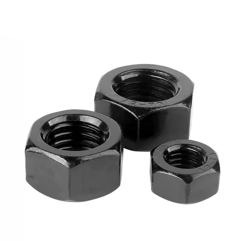 Lot D'écrous Hexagonaux Noirs Acier - Du M2 Au M27 - Métrique - Neuf