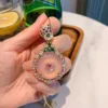 Gold chalcedony peace buckle
