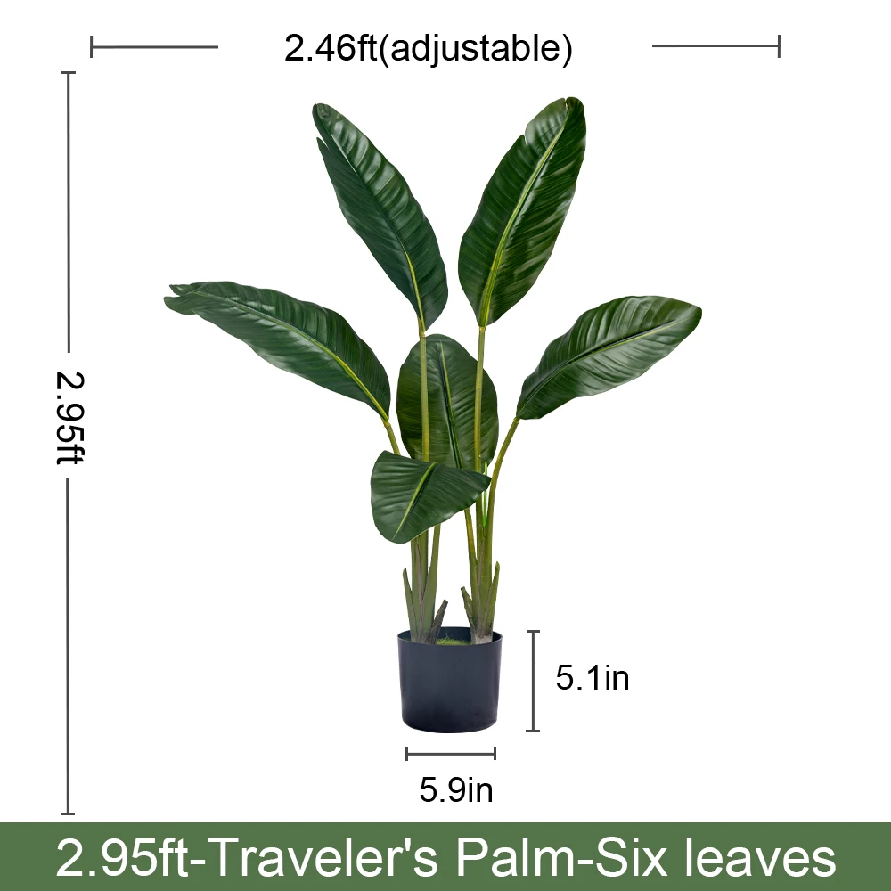 product artificial plants travelers banana palm trees indoor decorative faux plants home hotel garden decor-21