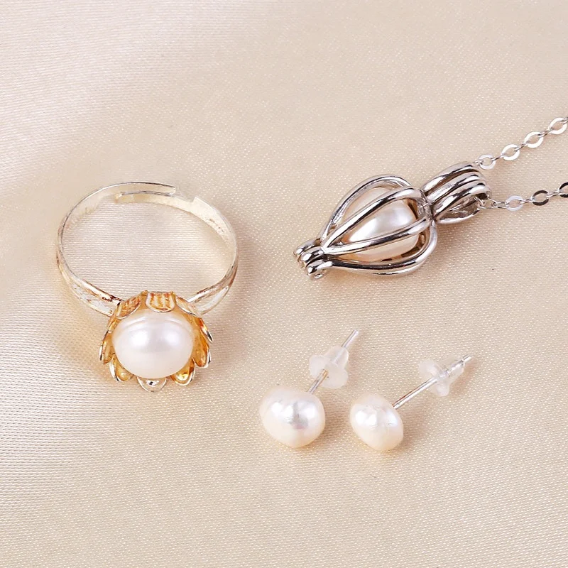 Wholesale Love Wish Oyster Pearl Kit Set Gift Pearl Oyster Necklace Set 