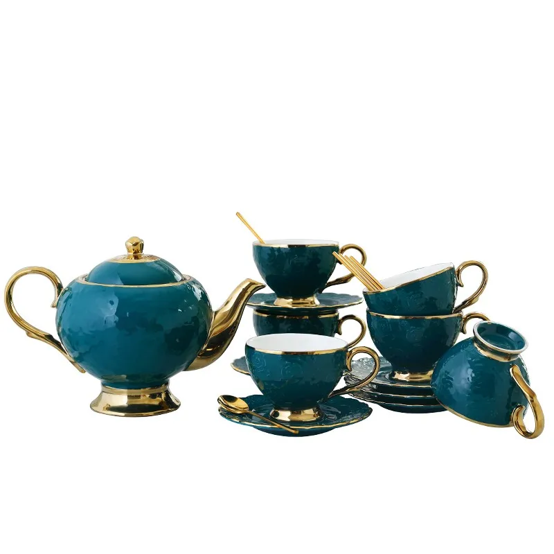 Wholesale Delicate Bone China Coffee Cup Set European Vintage Tea Cup