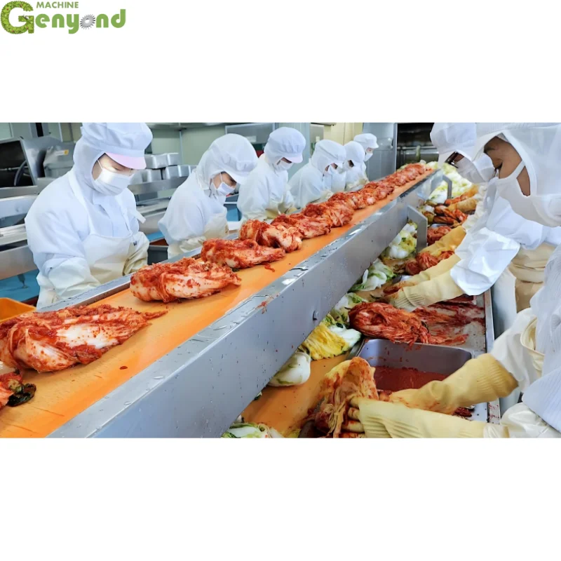 Factory Complete Pickled Vegetable Pickles Production Line Korean Kimchi Processing Line