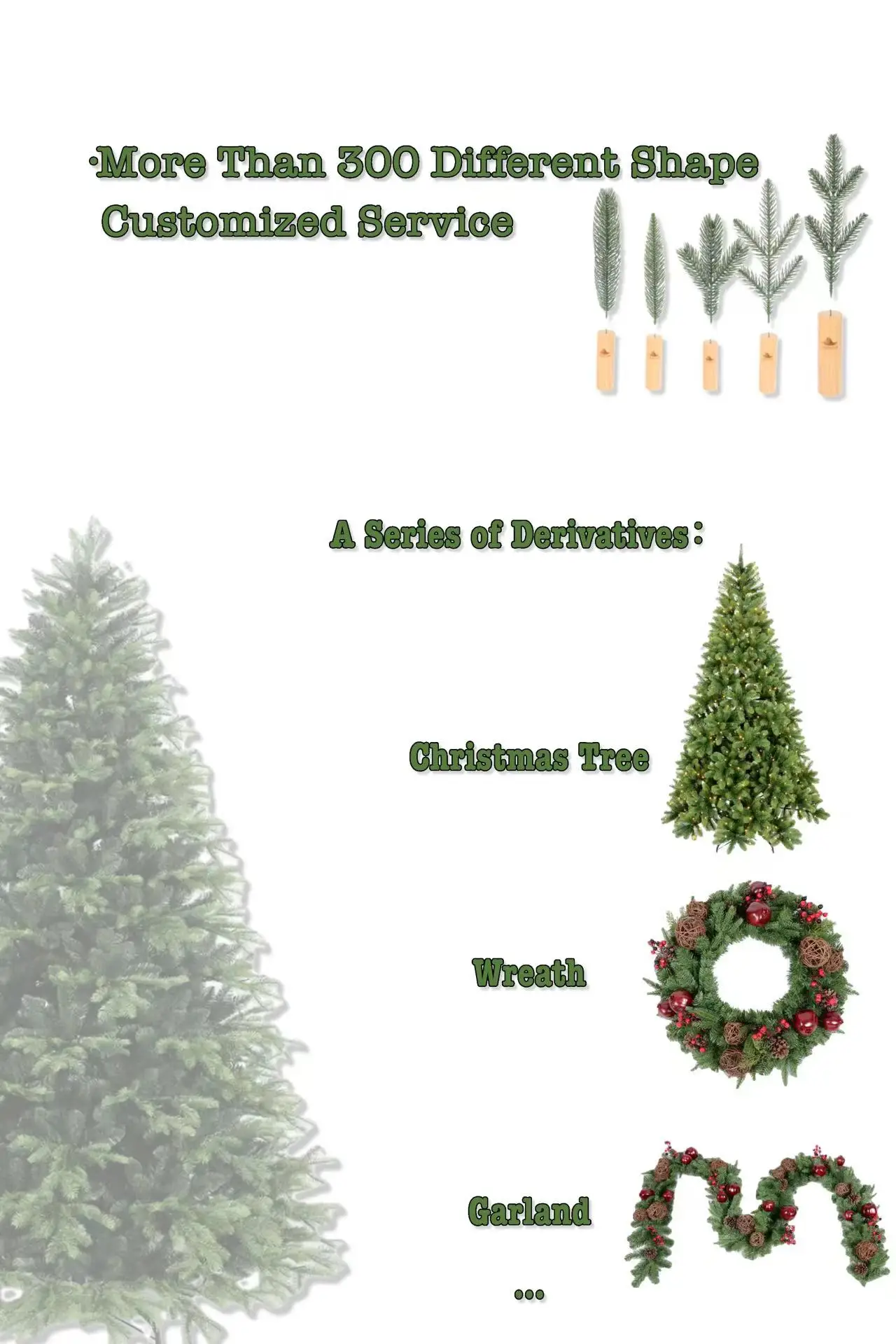 Wholesale Artificial Christmas Tree Branch Xmas Holiday Home Wedding