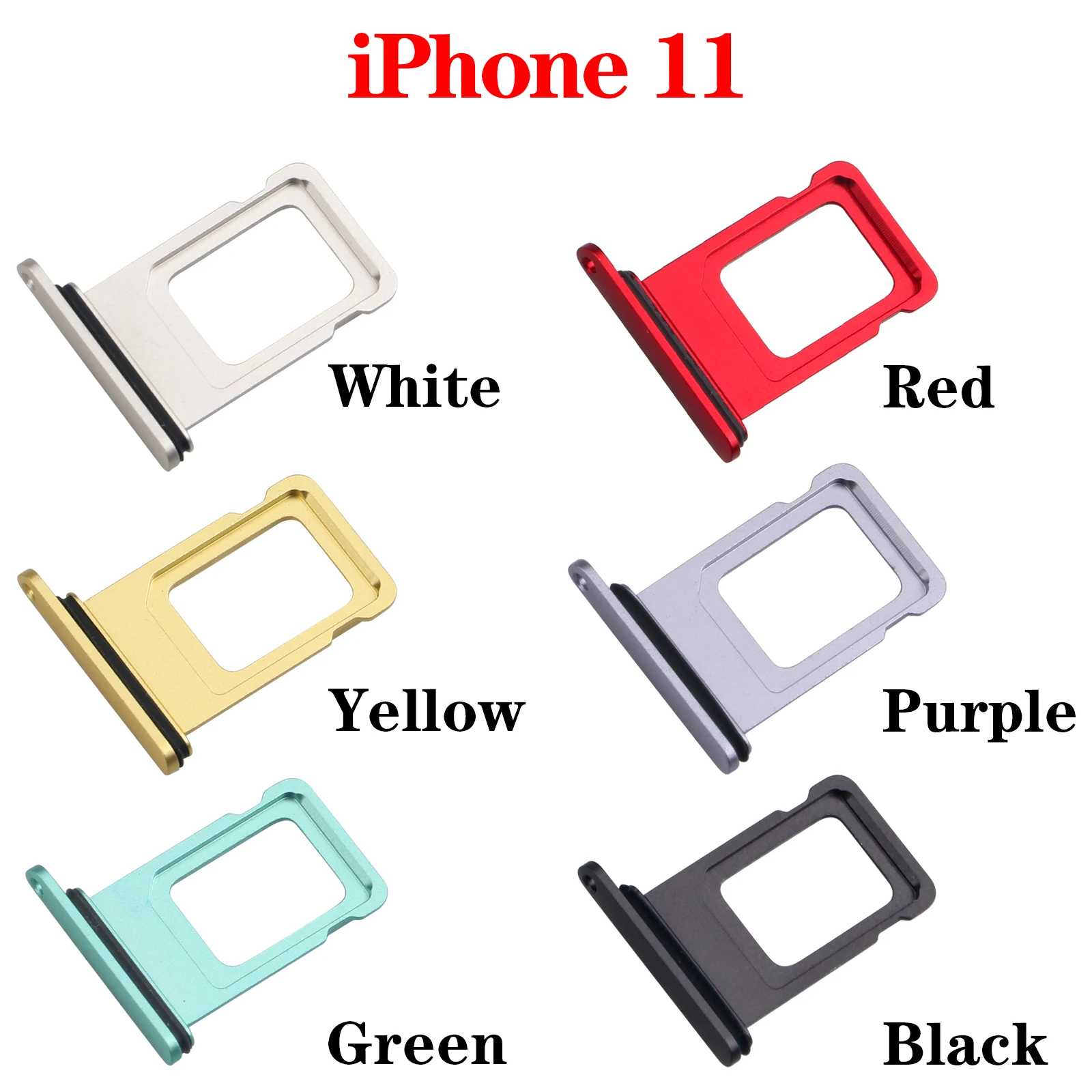 Sim Card Tray Holder Replacement For IPhone 11 6.1 Inch - View #11