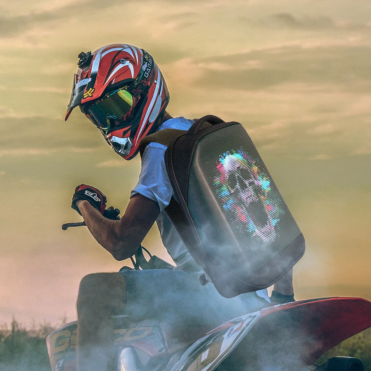 Mochila Inteligente Mochila Led Para Ciclistas Mochila Led De Ojos