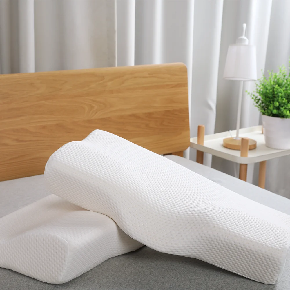 Cervical Neck Support Pain Relief Contour Butterfly Anti Snore Bed Almohadas Kissen Ortopedicas Memory Foam Pillow