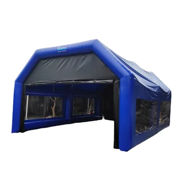Custom Portable inflatable spray tent air tight blue inflatable car garage tent for car wash