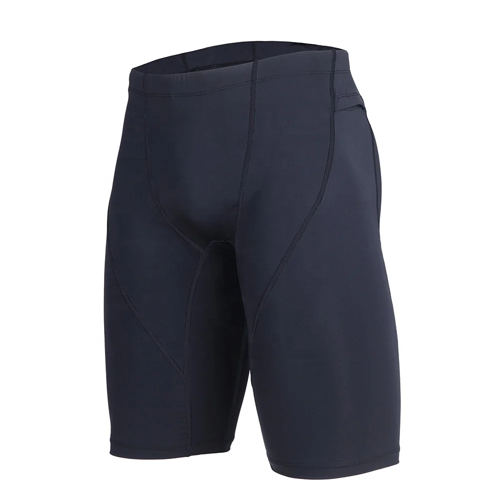 Seamless Compression Shorts Men Running Training Athletics Workout Tight Base Layer With Pocket Gym Football Short Men