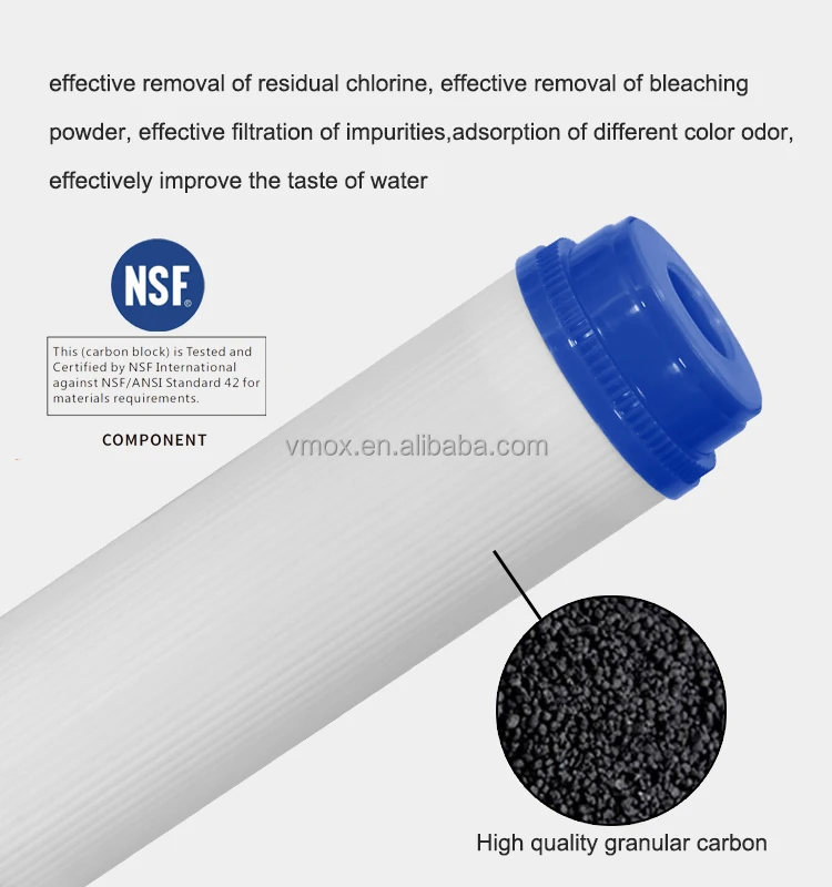 Activated Carbon Filter Cartridge Alkaline 10'' Udf Coconut Block