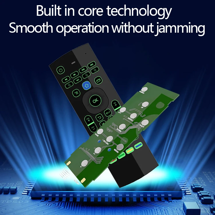 Popular MX3 Smart Voice Remote Control IR Learning 2.4G Wireless One Hand Mechanical Keyboard Backlight MX3 Air Mouse