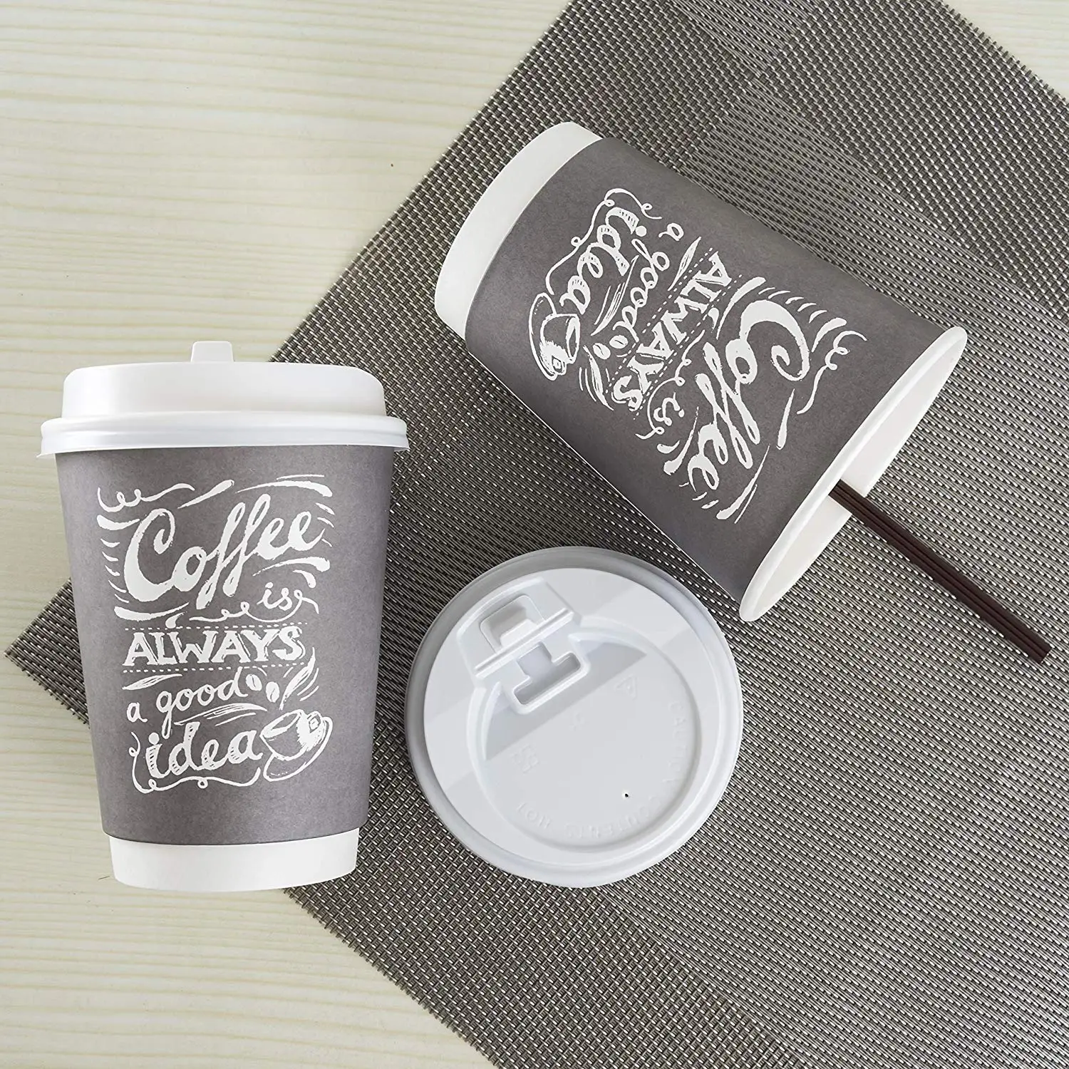 Custom Printed Logo Sizes 8 Oz 12 Oz 16 Oz Coffee Cups