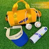 Happy sports yellow 4-piece set-crossbody bag-neck-hanging fan-w