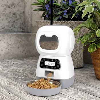 Direct Factory Sale Fully Automatic Timed Pet Feeder Eco-Friendly Solid Plastic Bowls New Popular Product for Stainless Steel