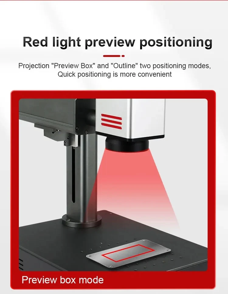 Table 20W 30W 50W Raycus Fiber Laser Marking Machine for Metal Plastic Pvc