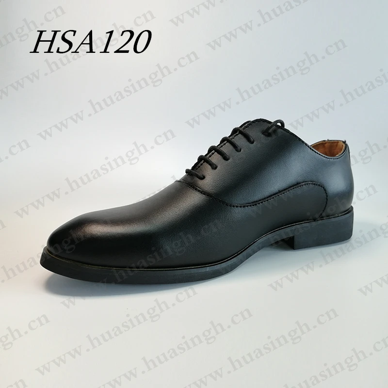 Rwh,oxford Rubber Outsole Officer Shoes sharp Toe Formal Design Genuine Leather Shoes for Men HSA120