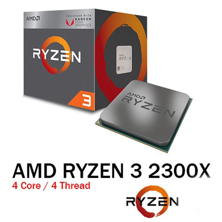 AMD Ryzen 2300X OEM CPU with Socket AM4 3200 MHz Frequency Core Radeon  Vega Graphics Processor Support AM4 Motherboard