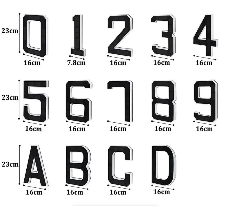Waterproof LED Solar Address Number Sign