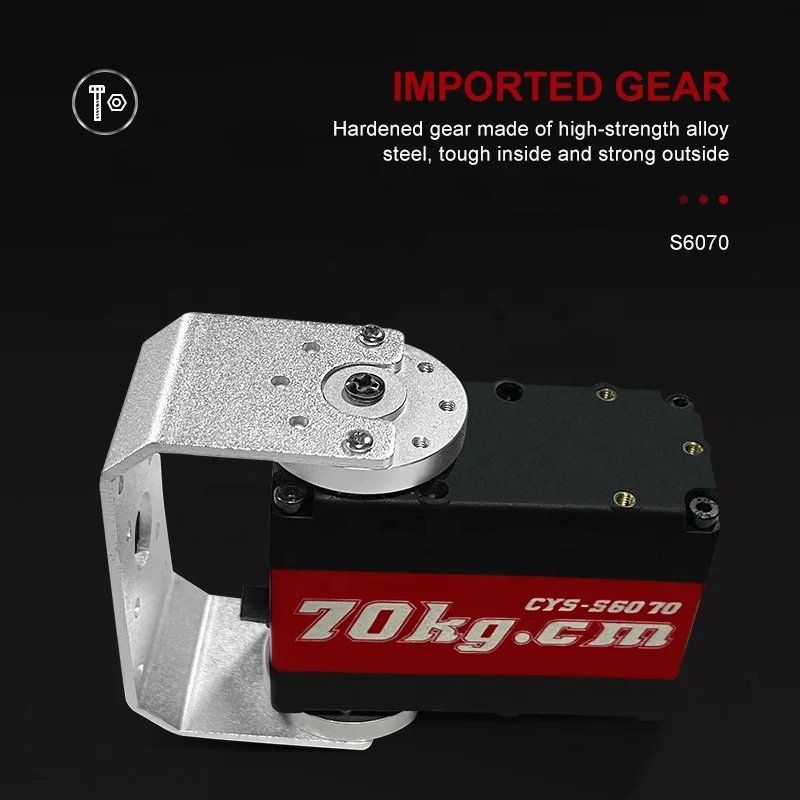 Supersonic  70KG 360 Degree Continuous Rotation High Precision Steel Gear Digital Standard Servo for Robot Arm
