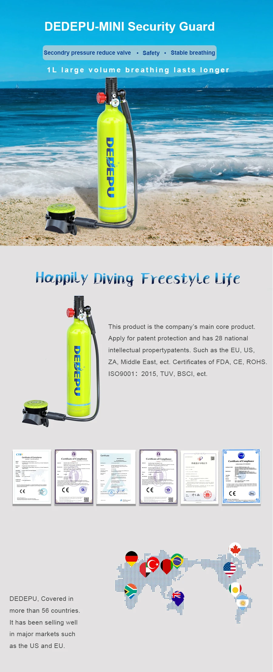 Thaistone Scuba Cylinder Air Submersible Emergency Scuba Mini Scuba