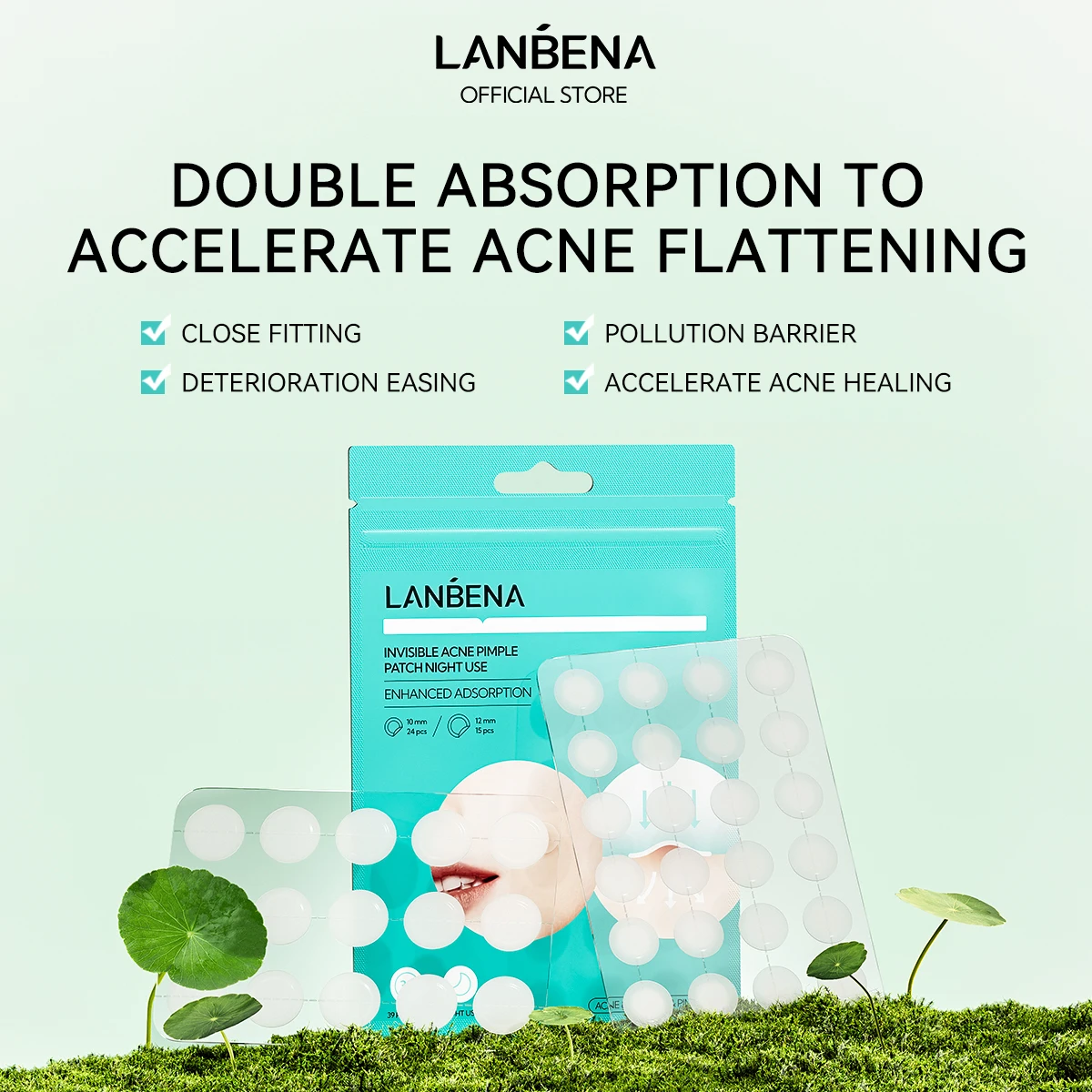 Lanbena Private Label Hydrocolloid Night Use Acne Pimple Patch for All Skin Types