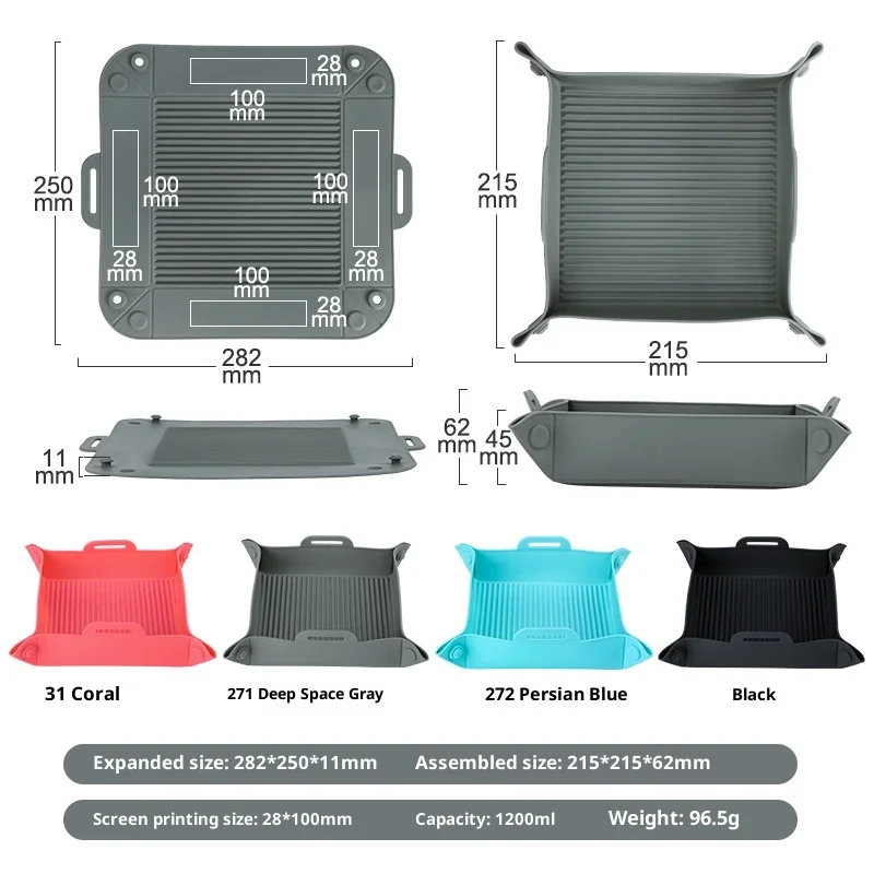 Air Fryer Mat Foldable Thickened Silicone Square Easy Storage High Temperature Resistant Non-Stick Sustainable No Coating Baking factory