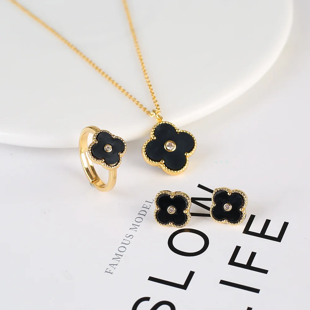 Qinpan 14K Gold Plated Four Leaf Clover Necklace For Women - Lucky Charm Dainty Pendant Jewelry - View #3