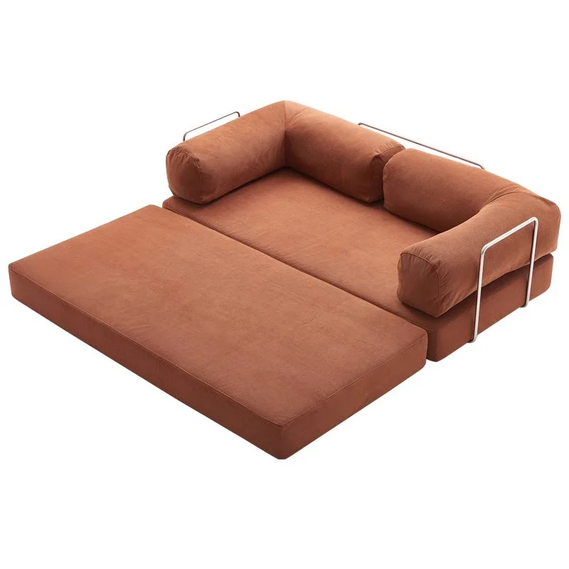 Customisable Scandinavian compression two-seater sofa, high-density foam corduroy material for bedroom living room
