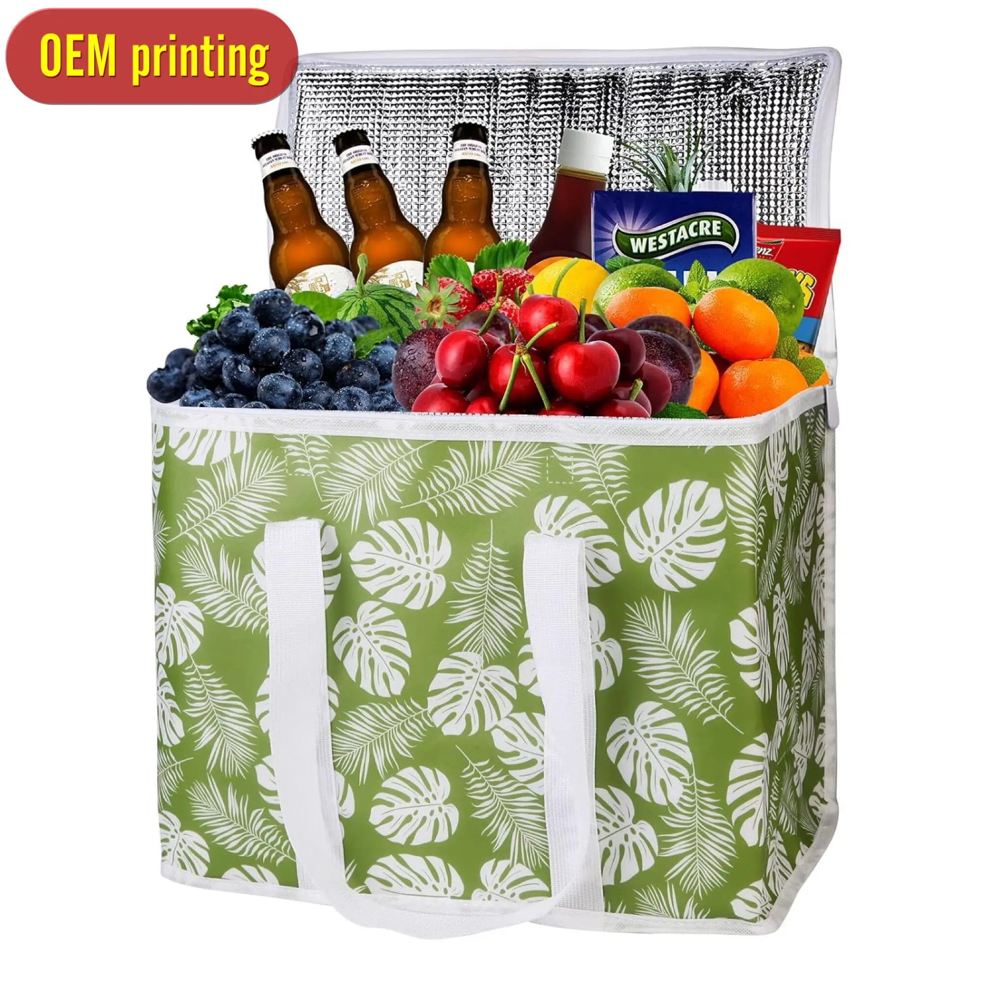 Black Foldable Non Woven Portable Thermal Insulated Warmer Cooler Bag Backpacks Cooler Insulated Bag manufacture