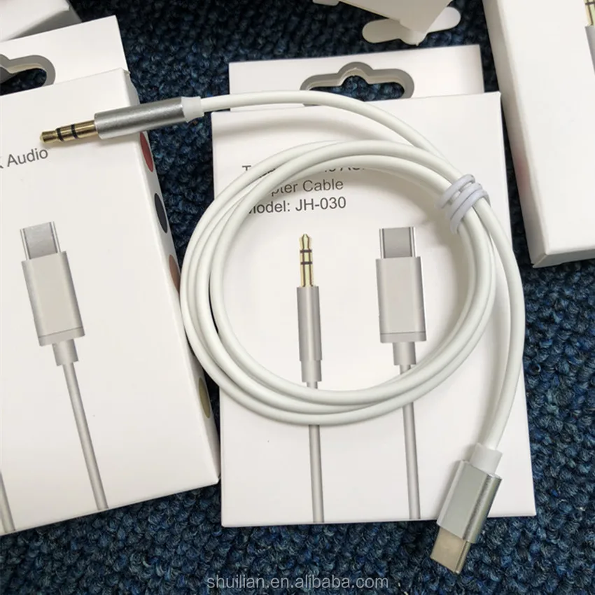 Оптовая Продажа USB Type C на 3 5 мм Aux аудио адаптер кабель для samsung huawei автомобильный стерео DHL Бесплатная