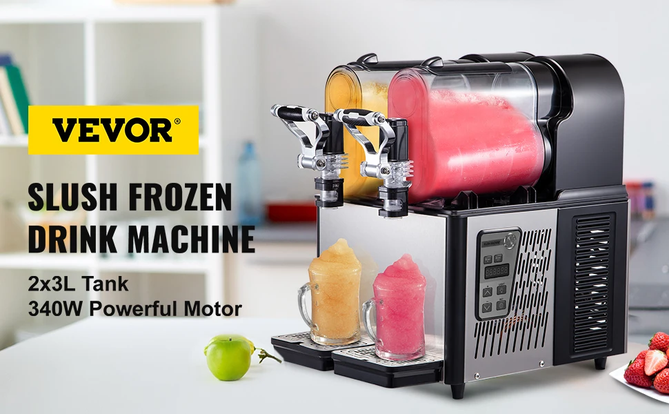 Slushy Machine 3L x 2 Daiquiri Machine Commercial double Bowl Frozen Drink Slush Machine