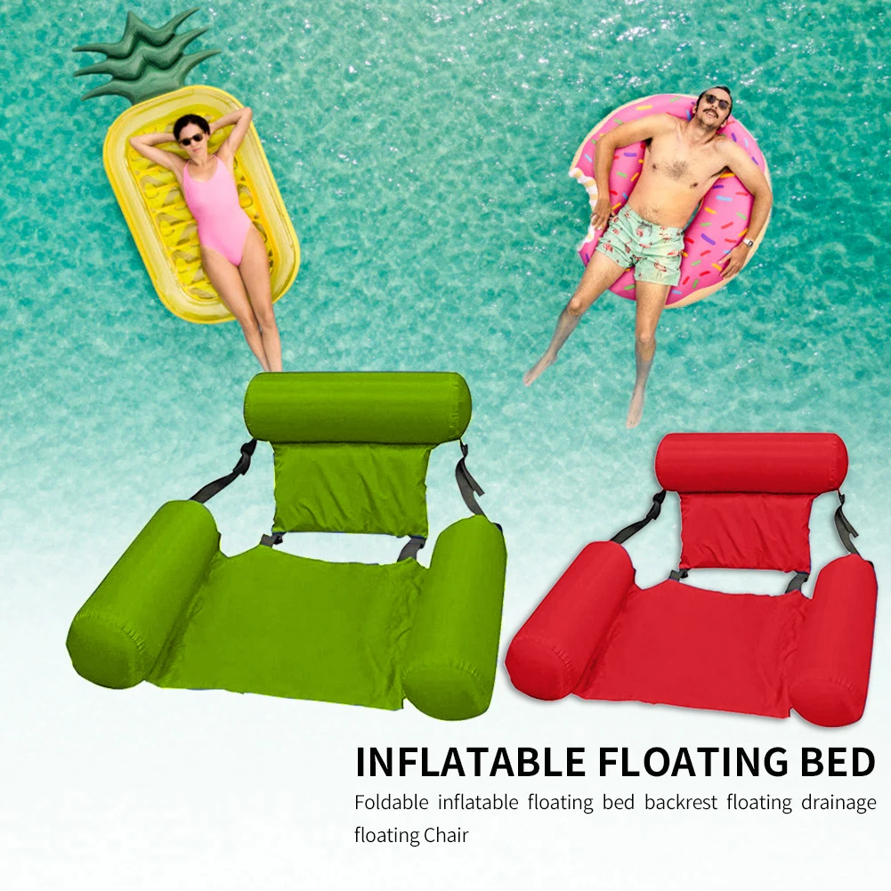 Gonflable Flottant Rangée D'eau Hamac Natation Air Matelas Piscine D Plage Pvc Lit Flottant Transat Piscine Eau Party
