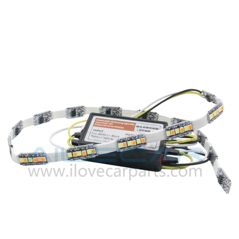 AILECAR Sequential LED DRL Strip May bach Mode Car LED Strip Light for Universal Car Motorcycle
