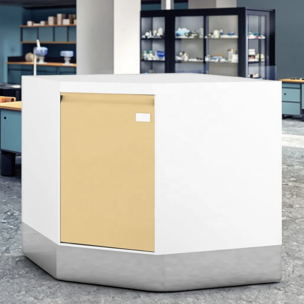 Pentagon Corner Stainless Steel Workstation Cabinet for Operating Rooms Modern Design Multi-Angle Configuration Seamless Welding 4