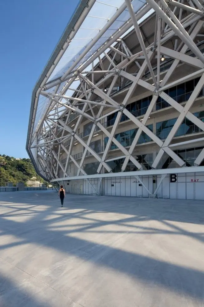 Prefabricated Wide Span Metal Frame Building Space Grid Steel Structure Metal Stadium