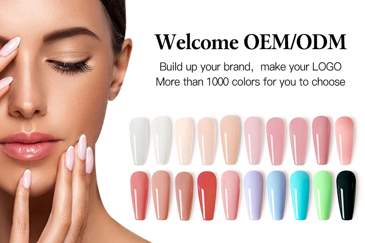 Fzanest Hema Free Rubber Base Gel For Nails 5 In 1 Builder Color Gel