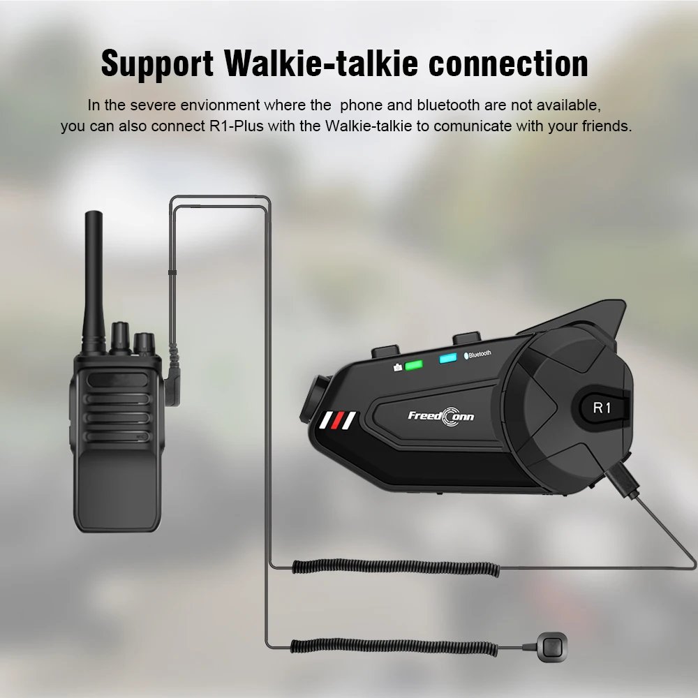 Freedconn R1 PLUS - 1080P Video Intercom for Motorcycles