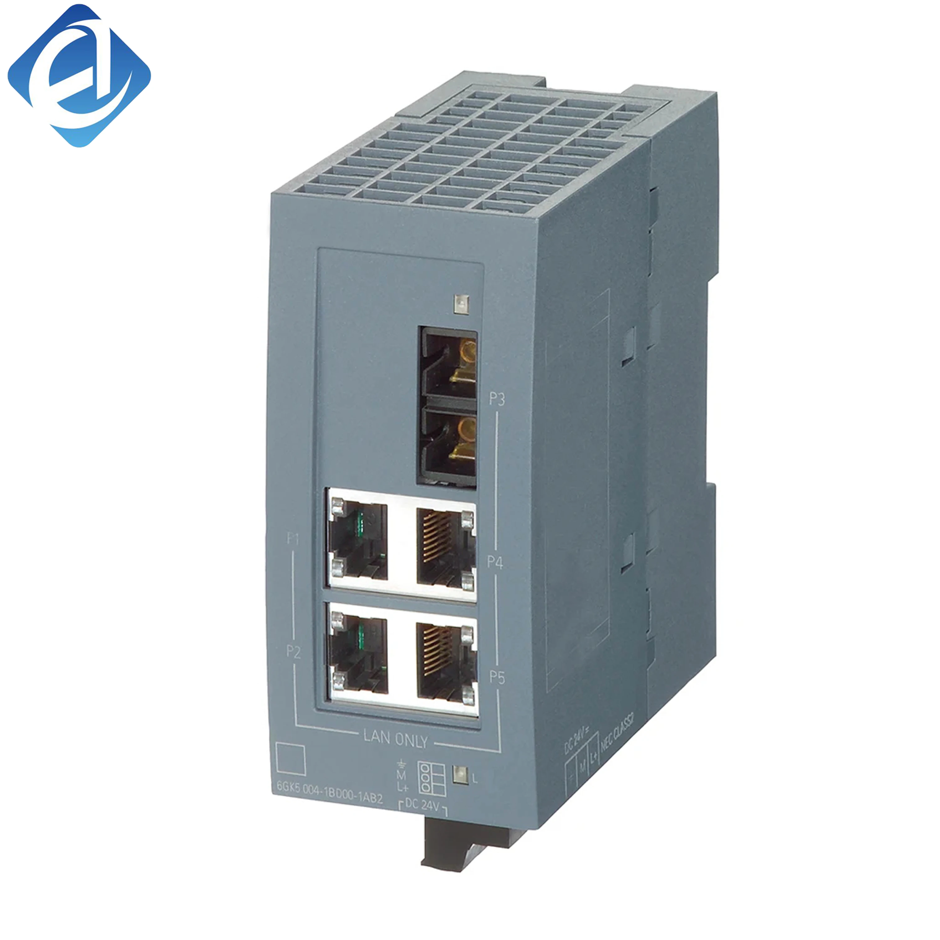New Original 6GK5004-1BF00-1AB2 SCALANCE XB004 unmanaged industrial Ethernet switch. For network connection in automation systems, 4 RJ45 ports, 10/100 Mbit/s, compact design, 
