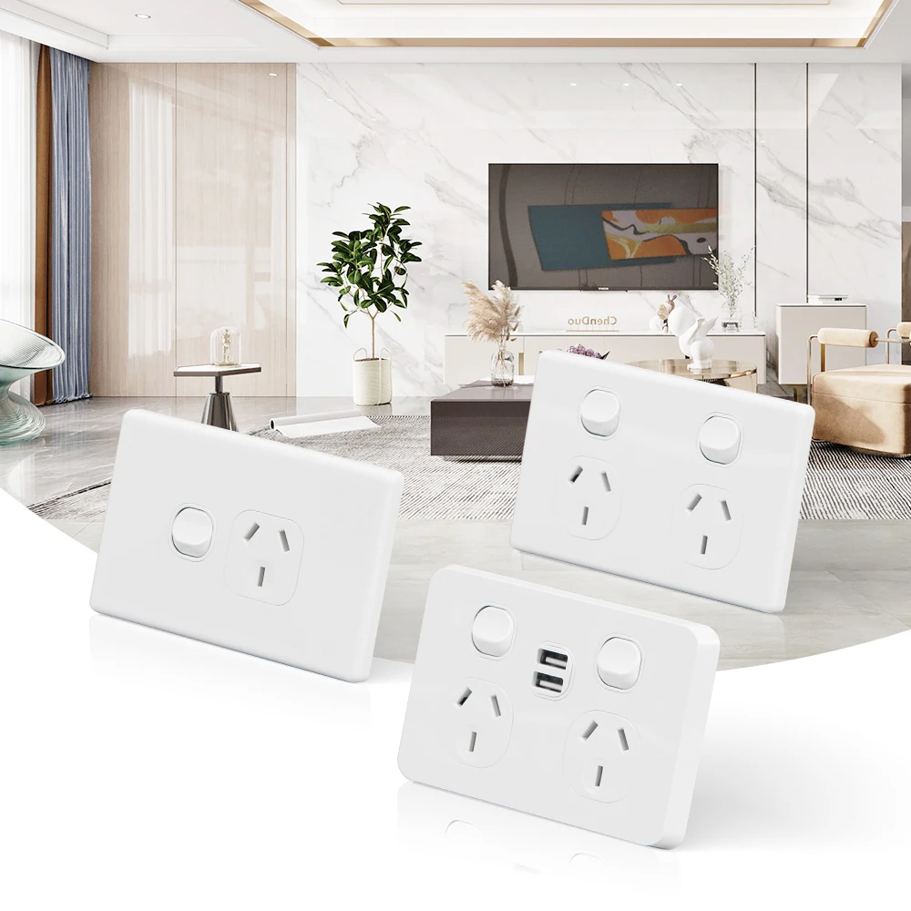 Igoto Hot Sale SAA Approval Australia New Zealand Standards Electrical Power Point Wall Switch