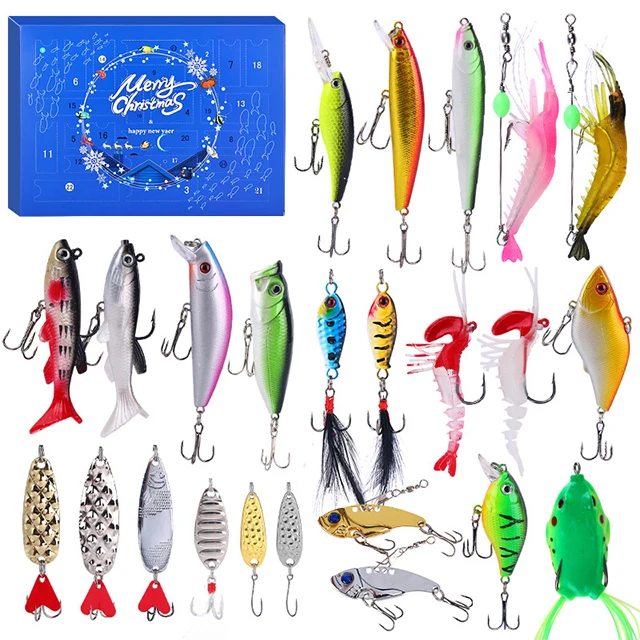 Fishing Accessories Fishing Lures Christmas Countdown Fishing Bait Kit for  Fisherman Adults Men Boys| Alibaba.com