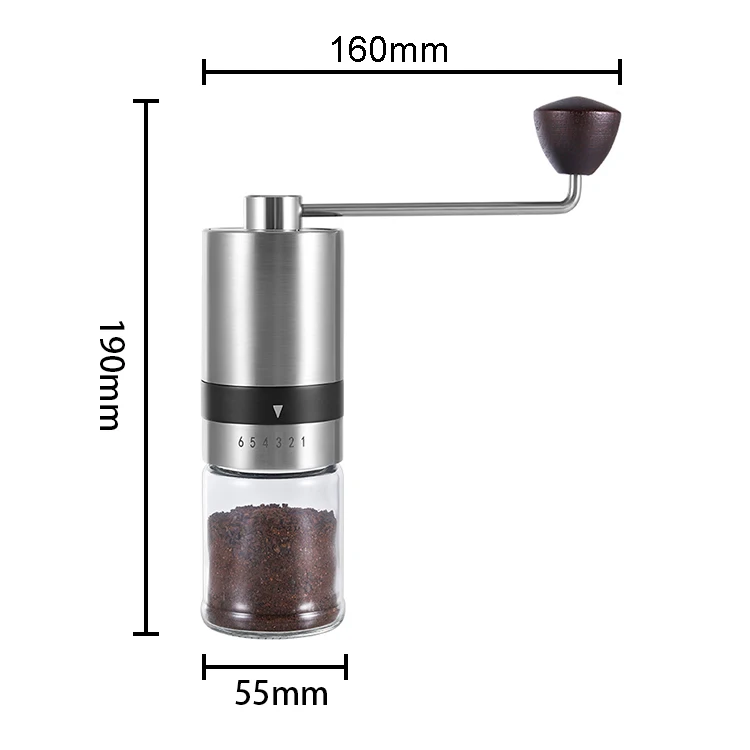 Classical Mini Sliver Hand Manual Stainless Burr Coffee Bean Grinder