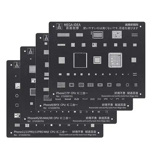 QianLi Black Steel BGA Reballing Stencil Kit For iPhone 6-11Pro MAX
