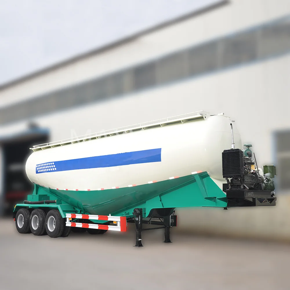 Vehicle 3 Axle 60cbm Powder Transporting Bulk Cement Tanker Semi Trailer for Sale