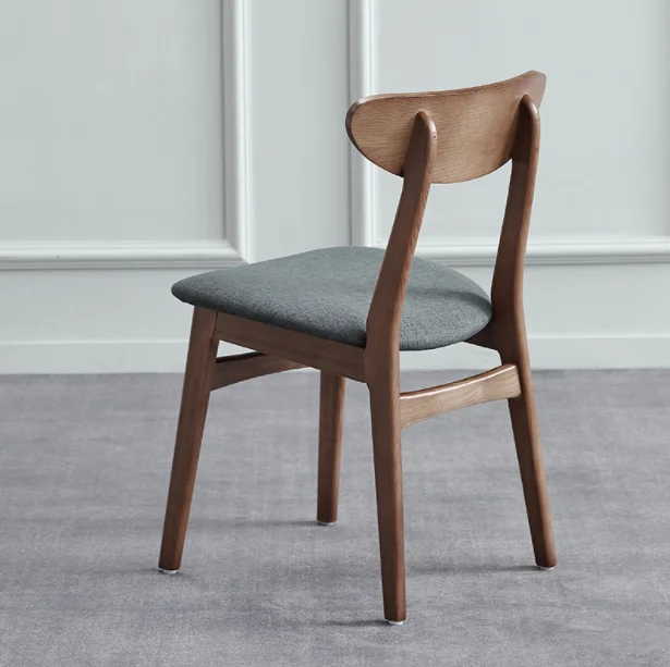 Wooden Chair Armless Upholstered Dining Room Chairs With Pu Leather Cushion For Home Restaurant