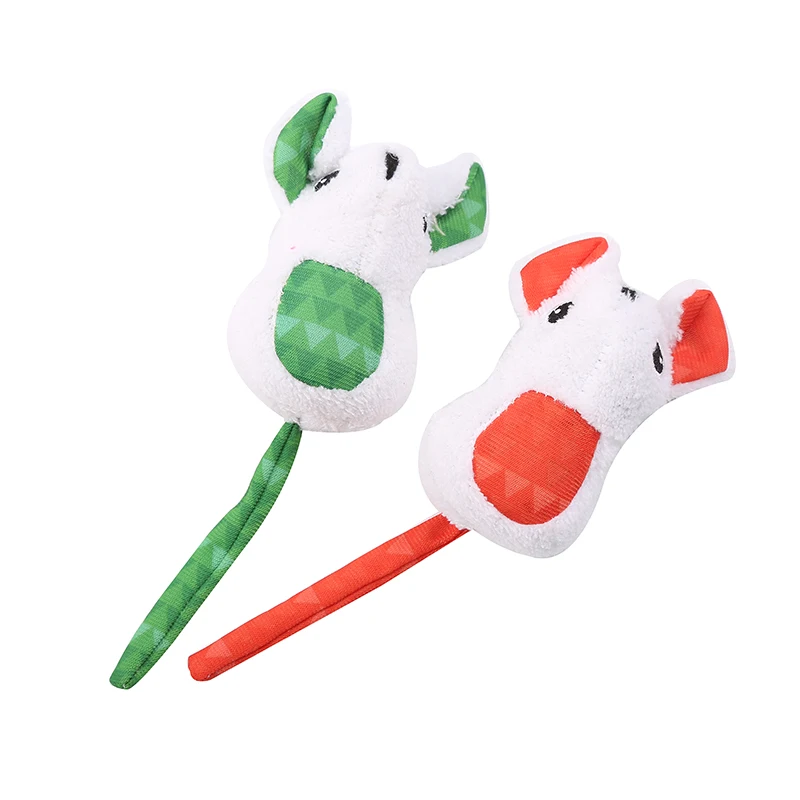 Factory Wholesale Custom Logo Catnip Plush Toy Soft Cat Toy Mouse Soft Animal Stuffed Interactive Cat Toy