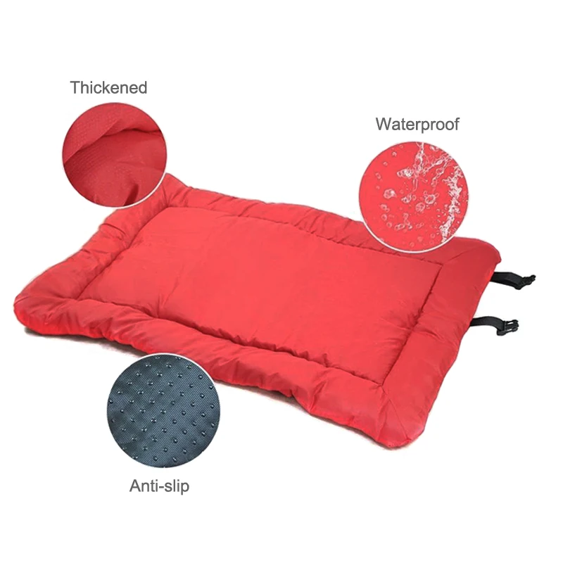 Portable Washable Soft Oxford Pet Blanket Mat With Carry Handles For