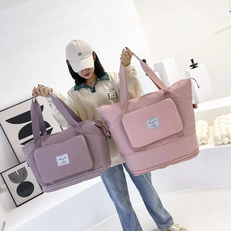 Double Layer Expandable Waterproof Dry Wet Separation Weekender ...