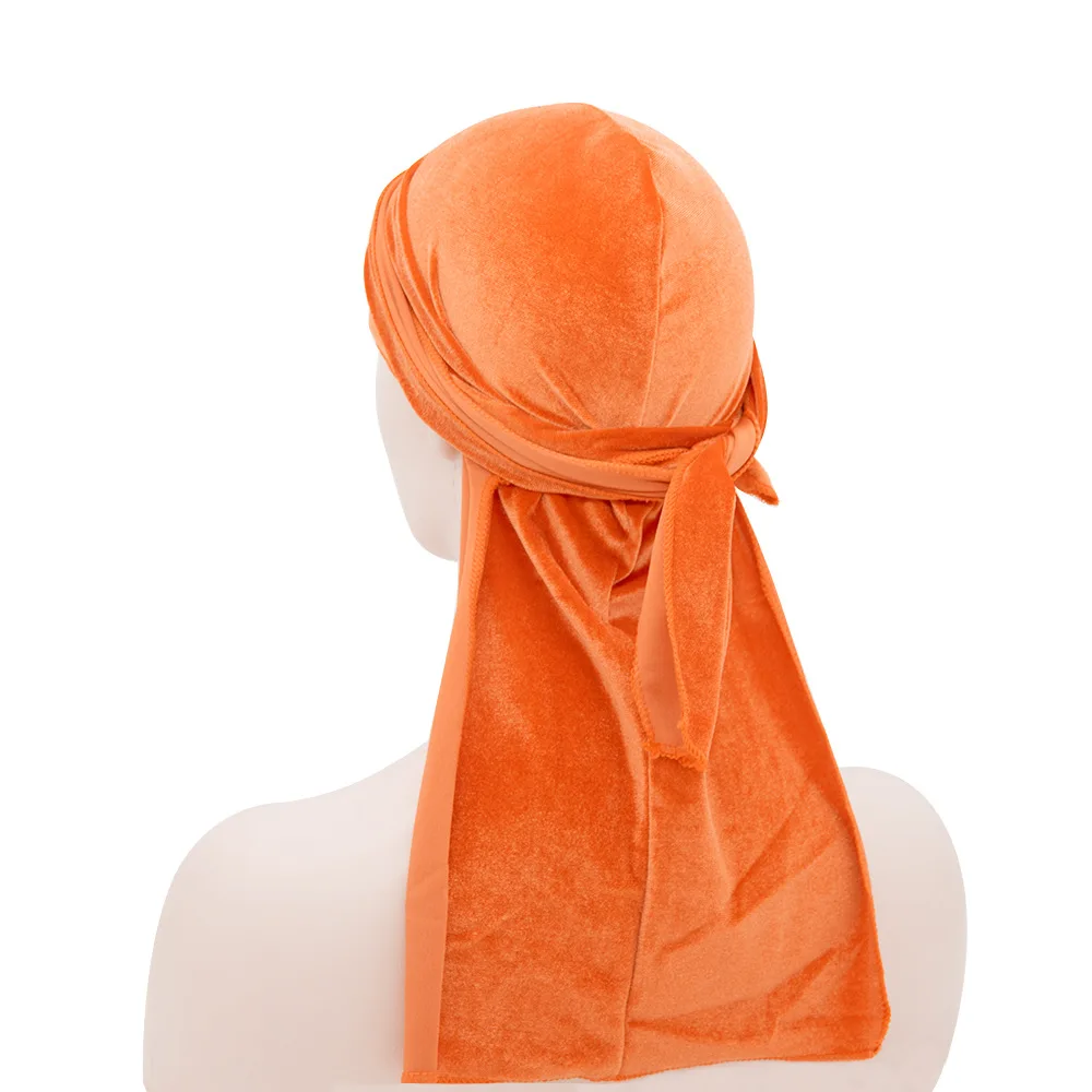 New Unisex Velvet Durag Waves Extra Long Tail and Wide Straps for Du-RAG  Make middle