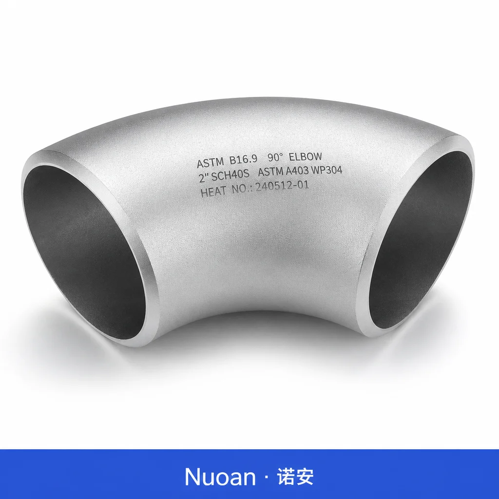 对焊不锈钢 90 度弯头 ASTM B16.9 DIN JIS B2311 SR / LR